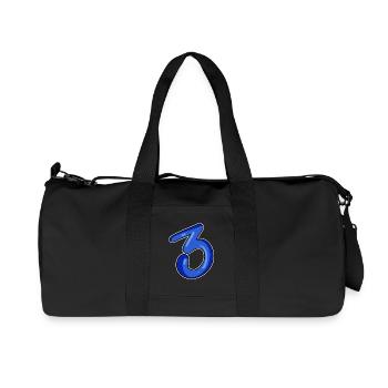 Drei - 3 - Nummer 3 - Zahl 3 - Recycelte Canvas-Sporttasche von Stanley/Stella - Schwarz - Vorne
