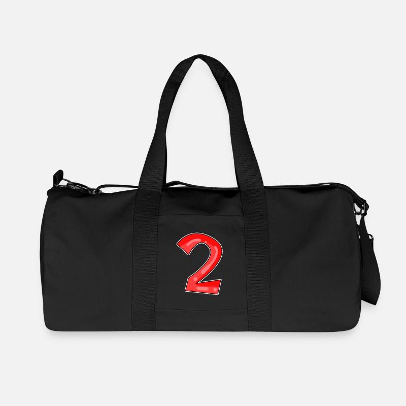Deux - 2 - Nombre - Sac de sport en toile recyclée Stanley/Stella - noir
