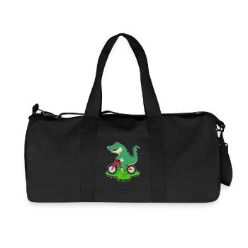 Vélo crocodile - Sac de sport en toile recyclée Stanley/Stella - noir - Devant