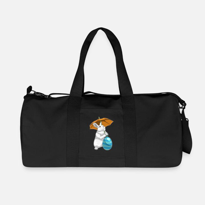 Osterhase Ostern Regenschirm - Recycelte Canvas-Sporttasche von Stanley/Stella - Schwarz