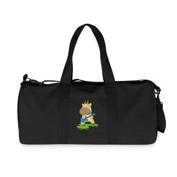 Giraffe, Musician, Guitar, Music - Recycled Canvas Sports Bag by Stanley/Stella - black - Front