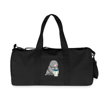 Mole Baby Bottle Milk - Recycled Canvas Sports Bag by Stanley/Stella - black - Front