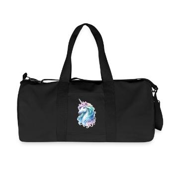 Fantasy Unicorn Horse Fans Unicorn Lovers - Recycled Canvas Sports Bag by Stanley/Stella - black - Front