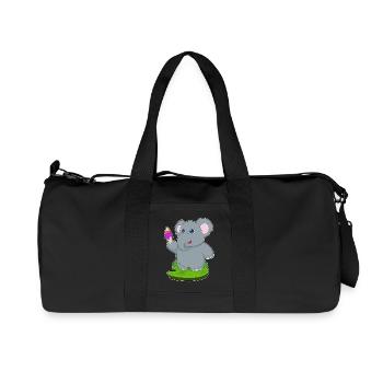 Elefant Waffeleis - Recycelte Canvas-Sporttasche von Stanley/Stella - Schwarz - Vorne