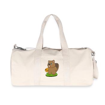 Biber Halloween Kürbis - Recycelte Canvas-Sporttasche von Stanley/Stella - Naturweiß - Vorne