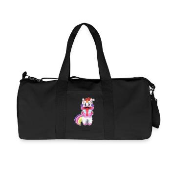 Einhorn Weihnachten Paket - Recycelte Canvas-Sporttasche von Stanley/Stella - Schwarz - Vorne