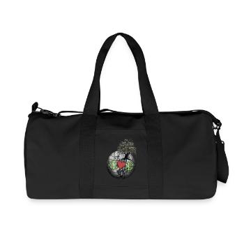 Planet Peace Herz Natur Weltfrieden Klima - Recycelte Canvas-Sporttasche von Stanley/Stella - Schwarz - Vorne