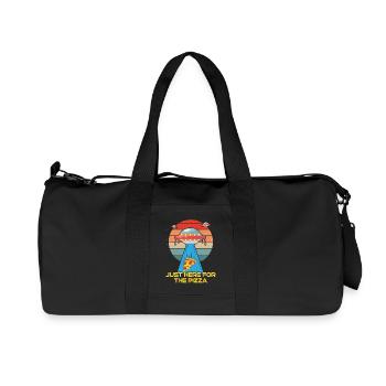 Just here for the Pizza - Recycelte Canvas-Sporttasche von Stanley/Stella - Schwarz - Vorne
