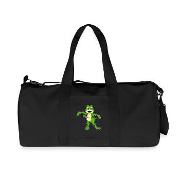 Frosch Fitnessreifen Workout Gymnastik - Recycelte Canvas-Sporttasche von Stanley/Stella - Schwarz - Vorne