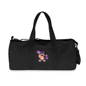 Maulwurf Maler Pinsel Malen - Recycelte Canvas-Sporttasche von Stanley/Stella - Schwarz - Vorne
