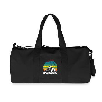 Wandern Klettern Bergsteigen - Recycelte Canvas-Sporttasche von Stanley/Stella - Schwarz - Vorne