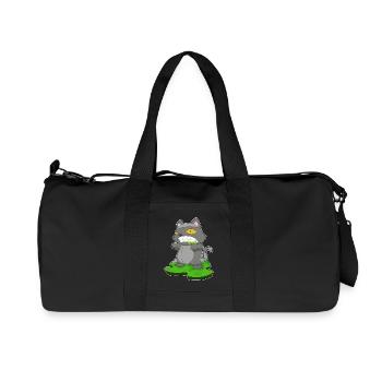 Cat Halloween Zombie - Recycled Canvas Sports Bag by Stanley/Stella - black - Front
