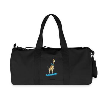 Giraffe Snowboarder Snowboard - Recycled Canvas Sports Bag by Stanley/Stella - black - Front