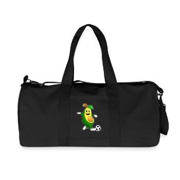 Avocado Soccer Player Soccer Sports - Recycled Canvas Sports Bag by Stanley/Stella - black - Front
