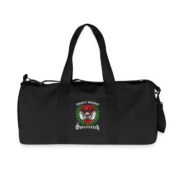 Österreich Fussball - Recycelte Canvas-Sporttasche von Stanley/Stella - Schwarz - Vorne