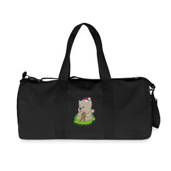 Dog Christmas Gingerbread Man - Recycled Canvas Sports Bag by Stanley/Stella - black - Front