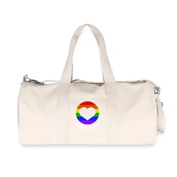 Love wins - Recycled Canvas Sports Bag by Stanley/Stella - natural - Front