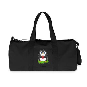 Pop-corn pingouin - Sac de sport en toile recyclée Stanley/Stella - noir - Devant