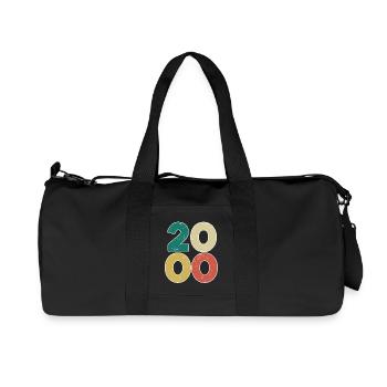2000 - Jahrgang 2000 - Baujahr 2000 - Recycelte Canvas-Sporttasche von Stanley/Stella - Schwarz - Vorne