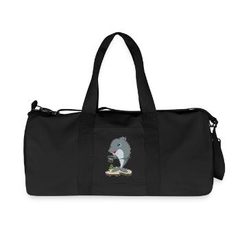 Dolphin Wizard Top Hat - Recycled Canvas Sports Bag by Stanley/Stella - black - Front