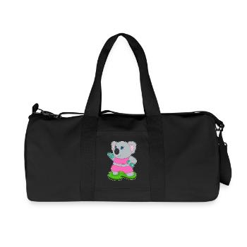 Bodybuilder Koala Haltères Bodybuilding - Sac de sport en toile recyclée Stanley/Stella - noir - Devant