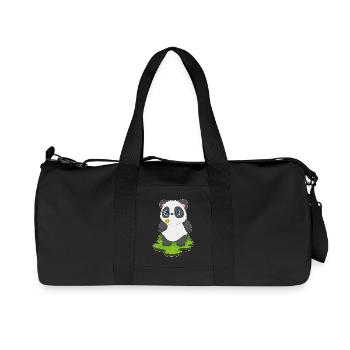 Panda Lutscher - Recycelte Canvas-Sporttasche von Stanley/Stella - Schwarz - Vorne
