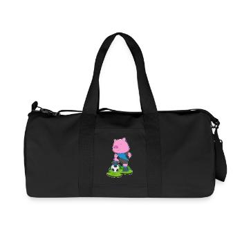 Cochon Joueur de football Football - Sac de sport en toile recyclée Stanley/Stella - noir - Devant