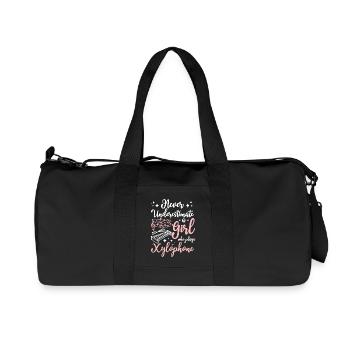 Never underestimate a girl who plays xylophone - Recycelte Canvas-Sporttasche von Stanley/Stella - Schwarz - Vorne