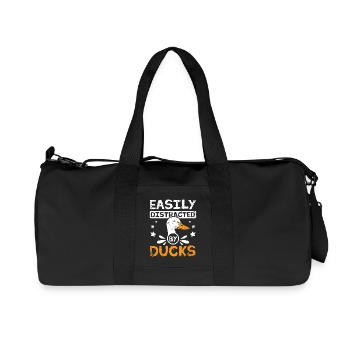 Canard pékin de compagnie facilement distrait par les canards - Sac de sport en toile recyclée Stanley/Stella - noir - Devant