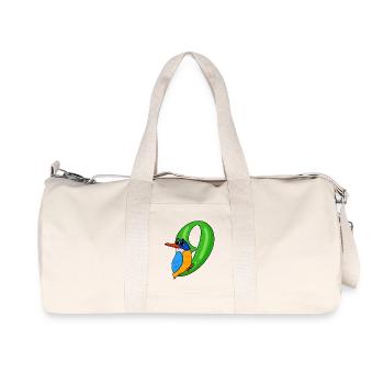 9th Birthday Motif Bird - 9 Years - Recycled Canvas Sports Bag by Stanley/Stella - natural - Front
