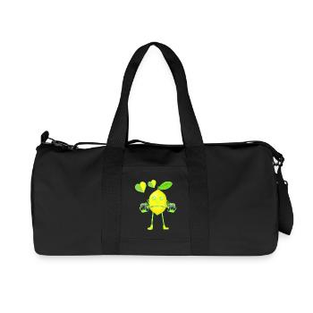 Lemon Weight Exercise Weight GYM Exercise Muscles - Recycled Canvas Sports Bag by Stanley/Stella - black - Front