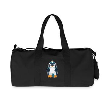 Stéthoscope Penguin Doctor - Sac de sport en toile recyclée Stanley/Stella - noir - Devant