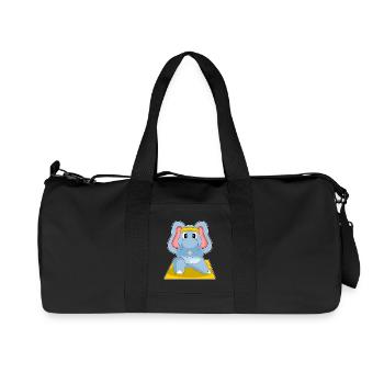 Elephant Yoga Fitness Gymnastics - Recycled Canvas Sports Bag by Stanley/Stella - black - Front