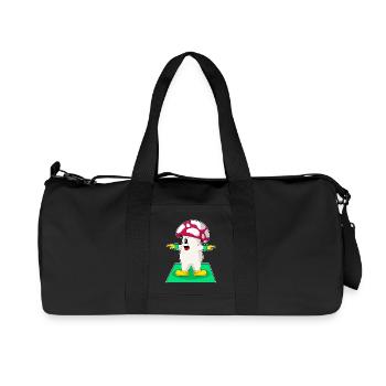 Mushroom Yoga Fitness Gymnastics - Recycled Canvas Sports Bag by Stanley/Stella - black - Front