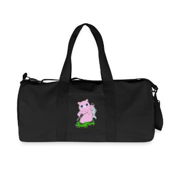 Schwein Angler Fisch Angeln - Recycelte Canvas-Sporttasche von Stanley/Stella - Schwarz - Vorne