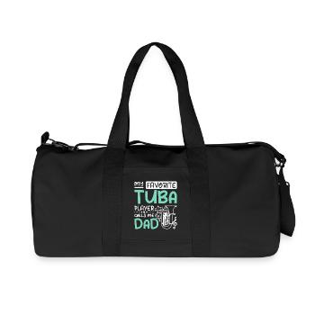 My favorite tuba player calls me dad - Recycled Canvas Sports Bag by Stanley/Stella - black - Front
