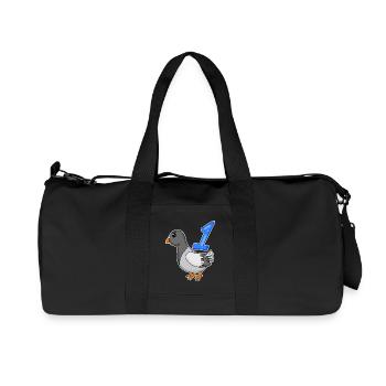 1 an - Inscription à l’école - Motif colombe - Numéro 1 - Sac de sport en toile recyclée Stanley/Stella - noir - Devant