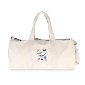 Underwater world, marine animals - Recycled Canvas Sports Bag by Stanley/Stella - natural - Front