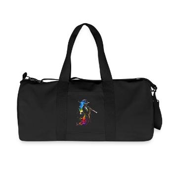 Joueur de flûte Retrowave - Sac de sport en toile recyclée Stanley/Stella - noir - Devant
