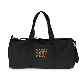 1954 Vintage Retro Geburtstagsgeschenk - Recycelte Canvas-Sporttasche von Stanley/Stella - Schwarz - Vorne