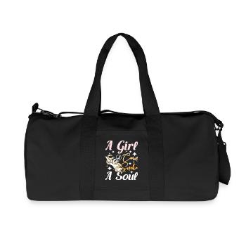 A girl a corn snake a soul - Recycled Canvas Sports Bag by Stanley/Stella - black - Front