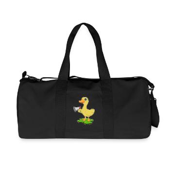 Duck Megaphone - Recycled Canvas Sports Bag by Stanley/Stella - black - Front