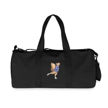 Eichhörnchen Eislaufen Schlittschuhe - Recycelte Canvas-Sporttasche von Stanley/Stella - Schwarz - Vorne