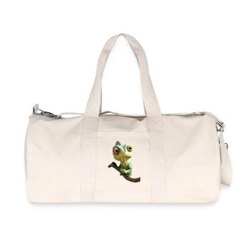 Caméléon, Lézard, Reptile, Iguane, Lézard, Caméléons - Sac de sport en toile recyclée Stanley/Stella - blanc naturel - Devant