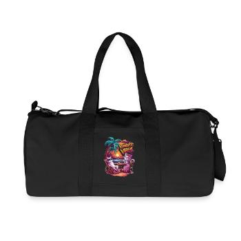 Chats romantiques au coucher du soleil - Sac de sport en toile recyclée Stanley/Stella - noir - Devant