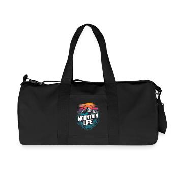 Energetic Mountains and Sunset - Recycled Canvas Sports Bag by Stanley/Stella - black - Front