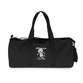Drollige Kuh Als Astronaut Milchstrasse Weltall - Recycelte Canvas-Sporttasche von Stanley/Stella - Schwarz - Vorne