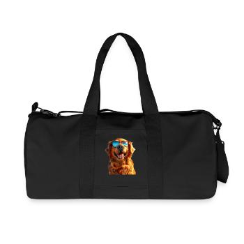 Golden Retriever Dog Dog Mom Dogs Lover - Recycled Canvas Sports Bag by Stanley/Stella - black - Front