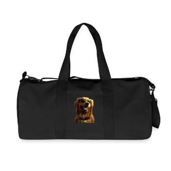 Golden Retriever Dog Dog Mom Dogs Lover - Recycled Canvas Sports Bag by Stanley/Stella - black - Front