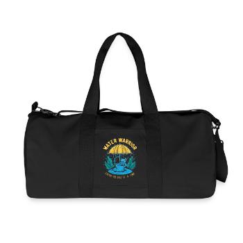 Héros du Largage du Guerrier de l’Eau - Sac de sport en toile recyclée Stanley/Stella - noir - Devant